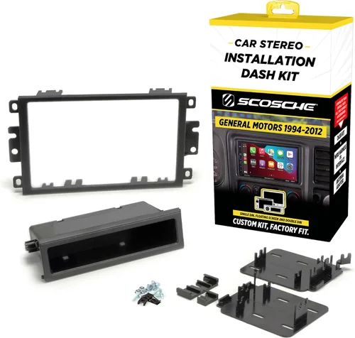 Miniatura 3 de Scosche GMT2049AB Kit de tablero de instalación de radio de bolsillo doble DIN o DIN simple compatible con vehículos GM seleccionados 1994-12