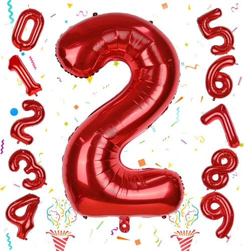 Miniatura 65 de Globos de número azul pastel de 40 pulgadas, globo gigante autoinflable de aluminio número 5 de cumpleaños para niños, globos azul bebé para hombres