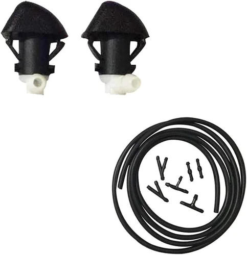 ZHParty Manguera de líquido para limpiaparabrisas delantero (7 pies de largo) con conector y kit de rociador de boquilla de capó para Honda Pilot