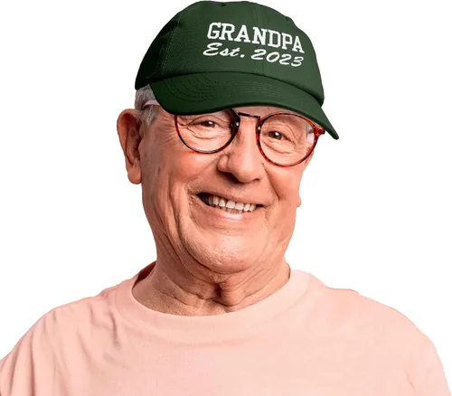 Miniatura 6 de DALIX New Grandpa Hat Est 2023 - Gorro de algodón bordado para papá