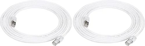 Miniatura 6 de Amazon Basics - Cable de conexión Ethernet RJ45 Cat 7, 10 Gpbs de alta velocidad, 600 MHz, con doble blindaje, 1,5 m, blanco