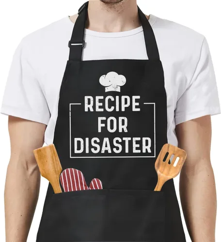 Miniatura 34 de SANDJEST Funny Mens Aprons with Pockets for BBQ Grilling Cooking Grandpa Husband Apron for Birthday Christmas Father's Day funny 7