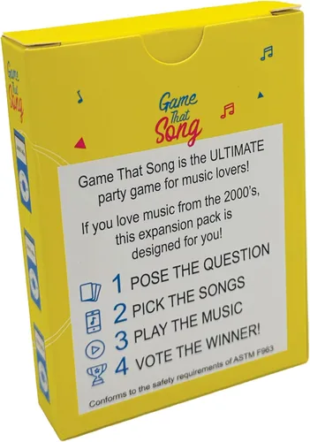 Miniatura 8 de Game That Song Expansión de mezcla de 2000, 50 cartas nuevas, juego de cartas de música para familiares, adultos y adolescentes. Divertida diversión