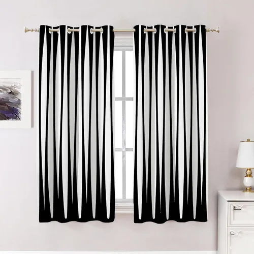 Miniatura 132 de Cortinas opacas de poliéster multicapa para cafetería, con diseño de diamantes, 2 unidades, 26 x 24 pulgadas