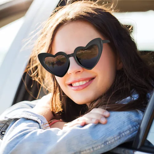 Miniatura 4 de Frienda 9 pares de lentes de sol en forma de corazón para mujer para despedida de soltera regalos de despedida de soltera