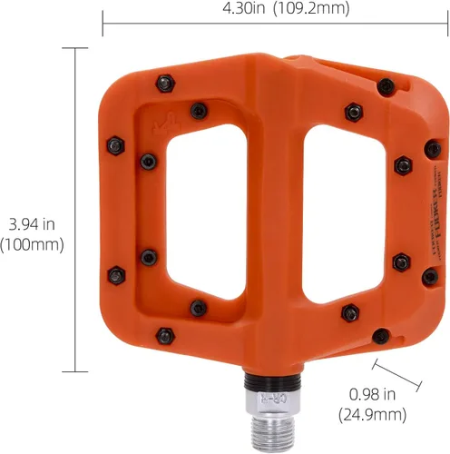Miniatura 5 de FOOKER Pedales MTB para bicicleta de montaña, 3 rodamientos, antideslizantes, ligeros, de fibra de nailon, pedales de plataforma de bicicleta