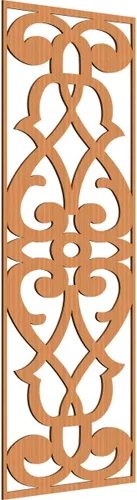 Miniatura 156 de 9 3/8"W x 24 3/8"H x 1/4"T Bellaire Decorativos Paneles de pared de madera calado, abedul