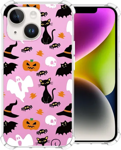 Miniatura 60 de Funda transparente de Halloween para Google 6a, con patrón de fantasma, funda protectora de TPU suave, delgada, a prueba de golpes, para niños