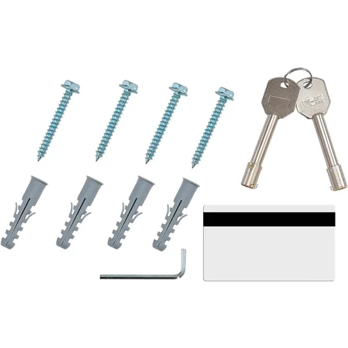 Miniatura 8 de Global Industrial Cerradura electrónica personal segura de hotel con ranura para tarjeta y teclado, capacidad de 1.2 pies cúbicos, con llave
