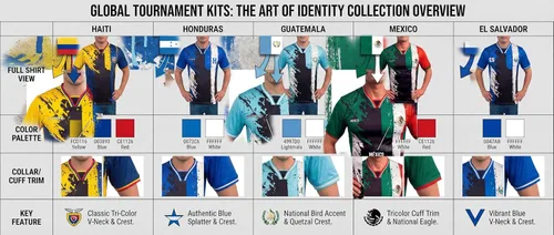 Miniatura 5 de fox & fury World Heritage National Flag Soccer Jersey - 2026 Team Cup Mexico USA Germany Haiti Shirt - Men Women Unisex