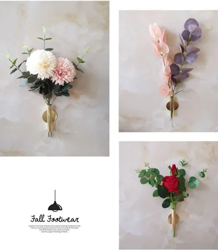 Miniatura 4 de Moderno soporte para flores secas, tubo de flores montado en la pared para exhibir en puerta, pared, porche