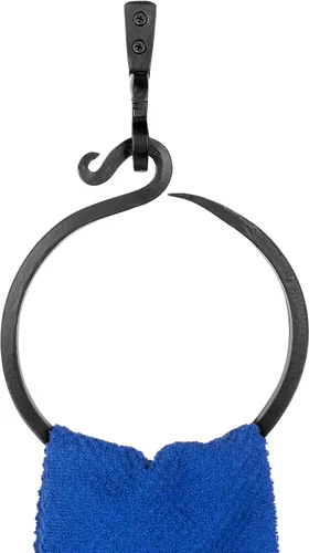 Miniatura 11 de Anillo de toalla de hierro forjado: un toque de encanto artesanal a tu cocina o baño con nuestro toallero hecho a mano. Fabricado por herreros, este