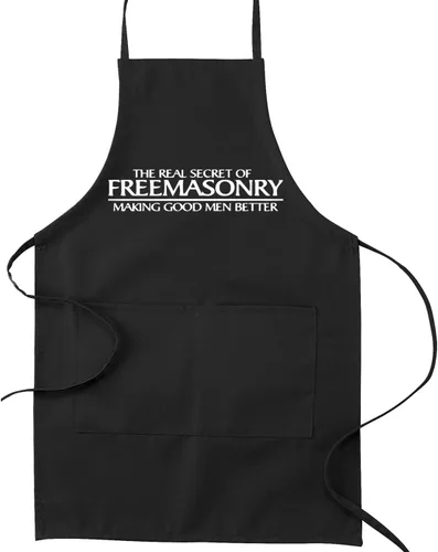 El verdadero secreto de la masonería haciendo que los hombres buenos sean mejores delantal de cocina masónico - [Negro]