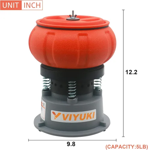 Miniatura 4 de Máquina pulidora eléctrica de vaso vibratorio de 5 libras - Pulido de piezas de metal pequeñas (5 libras)