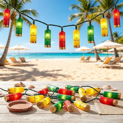 Miniatura 30 de Guirnalda de 10 luces LED de color rojo, blanco y azul para exteriores, 8.5 pies, luces decorativas para el 4 de julio, impermeables, conectables