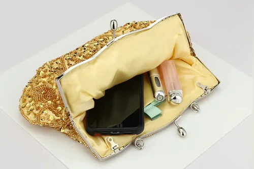 Miniatura 7 de Simcat Bolso de mano grande con cuentas de lentejuelas y flores