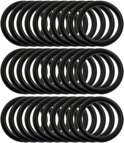 BIKICOCO 1 '' Metal O-Ring Buckle Connector Round Loops no soldados con autógena para bolsos Webbing Monedero y correas de cinturón, 30 unidades de