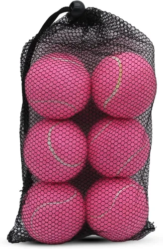 Miniatura 3 de SHYUJAJIE Pelotas de tenis, paquete de 6 pelotas de tenis de entrenamiento, pelotas de práctica de alta elasticidad para principiantes, pelotas