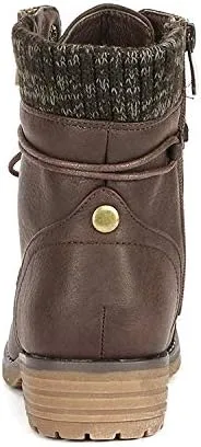 Miniatura 5 de DREAM PAIRS Botines de combate con cordones para mujer