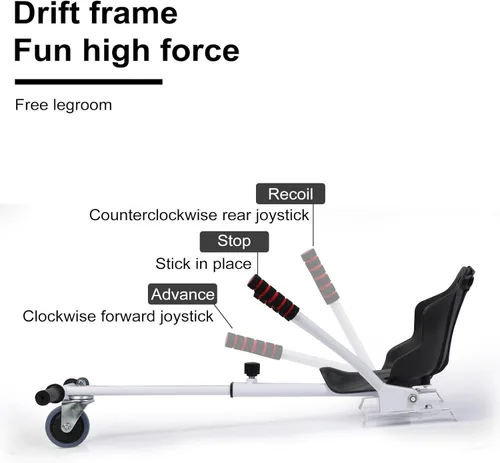 Miniatura 4 de Patinete de equilibrio, scooter de equilibrio automático de dos ruedas, accesorio de asiento para aeropatineta, accesorio de kart para aeropatineta