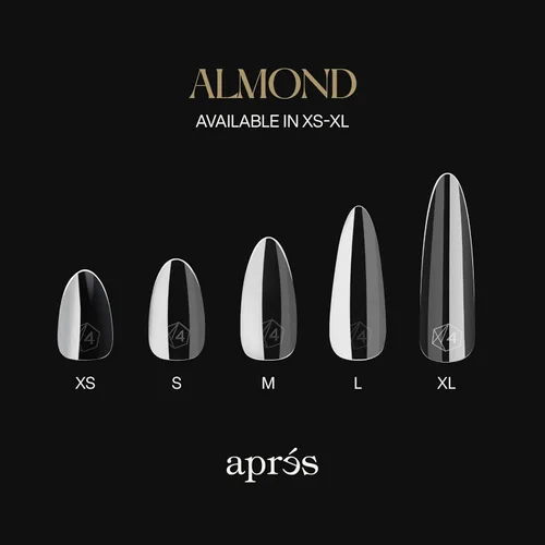 Miniatura 4 de Aprés Gel-X® Almendra Caja de Puntas de Uñas 280 Puntas Gel-X, Puntas Suaves, 14 Tamaños 00-9 Incluye mitades