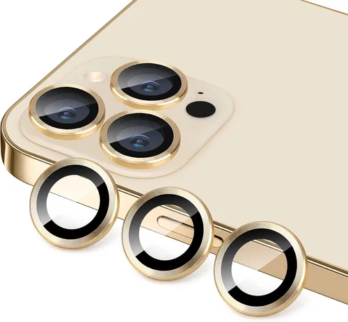 Miniatura 17 de Protector de lente de cámara compatible con iPhone 12 Pro Max, antiarañazos, vidrio templado 9H, protector de pantalla de cámara de metal, anillo a