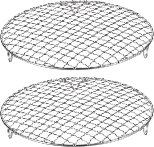 Miniatura 33 de HARFINGTON Rejilla Redonda de Cocina de 6.5 Pulgadas de Acero Inoxidable 201 con Alambre Cruzado para Barbacoa, Parrilla, Cocina, Horneado, Ahumado