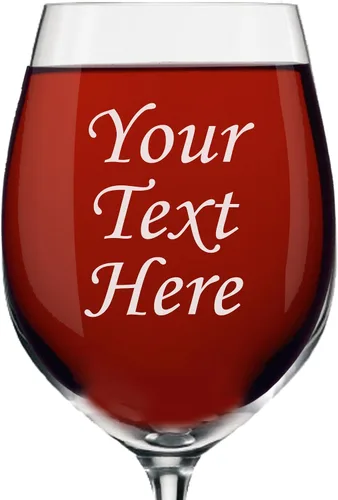 Miniatura 5 de My Personal Memories, Copa de vino personalizada con tallo - Grabada con tu texto personalizado