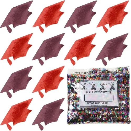 Miniatura 183 de Confetti Grad Cap Negro, Azul Marino Combo - 2 bolsas de media onza (1 oz)