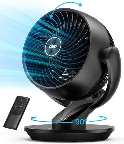 Miniatura 5 de Dreo Ventilador de pedestal con mando a distancia (PolyFan 513S) y ventilador de mesa para el dormitorio del hogar