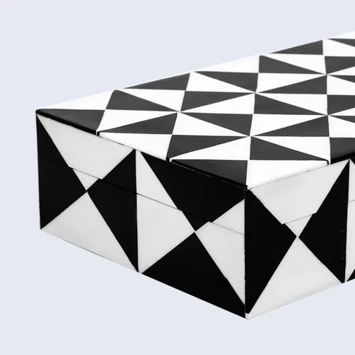 Miniatura 5 de Handicrafts Home Caja de almacenamiento decorativa 10x6 – Caja organizadora de control remoto con tapa, caja de recuerdo decorativa moderna