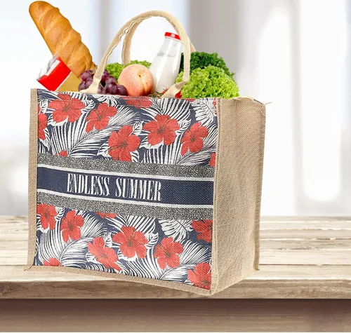 Miniatura 122 de Bolso grande de paja para mujer, tejido de ratán, bolso de playa de verano, a rayas