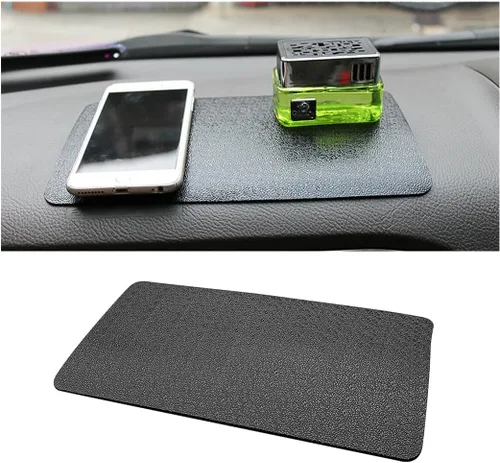 Miniatura 7 de Osilly Tapete antideslizante para tablero de automóvil, 10.6" x 5.9" pulgadas, almohadilla adhesiva universal de PVC para automóvil, tapete
