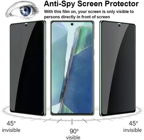Miniatura 2 de LYWHL - Protector de pantalla de privacidad para Note 20, antiespía, protector de pantalla de vidrio templado para Samsung Galaxy Note 20, negro