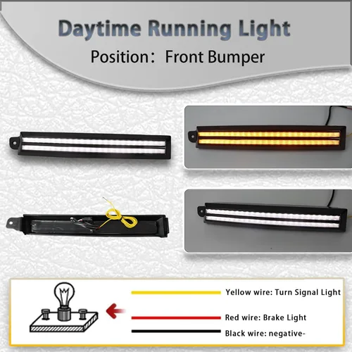 Miniatura 2 de Lámpara de Marcador Lateral LED para Faros Delanteros, Luz de Circulacion Diurna en Ámbar, Señal de Giro Secuencial Compatible con Toyota 4Runner