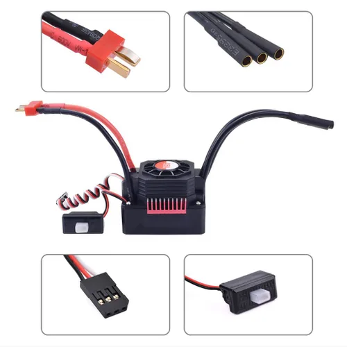 Miniatura 8 de KingVal Reemplazo F540 3000KV Eje de motor sin escobillas impermeable 0.125 in con 45A sin escobillas ESC Combo Compatible con 1/10 RC Car
