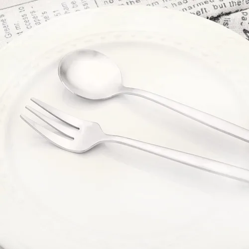 Miniatura 17 de Juego de 6 tenedores de postre de acero inoxidable de 3 dientes, juego de tenedores para frutas y tartas, 5.31 pulgadas, color plateado