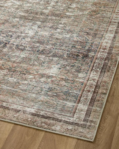 Miniatura 8 de Loloi Chris Loves Julia Jules Collection JUL-06 Denim/Spice 2'-3'' x 3'-9'', 0.13 pulgadas de altura, alfombra decorativa