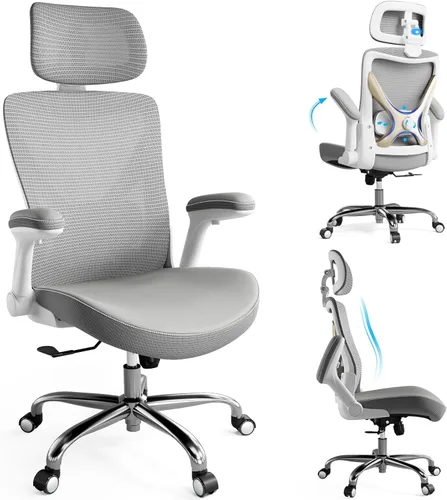 Miniatura 14 de Ergalithic Silla de Oficina Ergonómica para Hogar y Computadora - Silla X en Forma de Malla con Cuero PU y Soporte Lumbar Ajustable - Silla