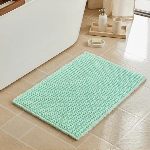 Miniatura 38 de Triohero Tapete de baño con diseño de gofre, tapete de baño pequeño y bohemio, antideslizante, lavable, ultra suave, súper absorbente, de secado