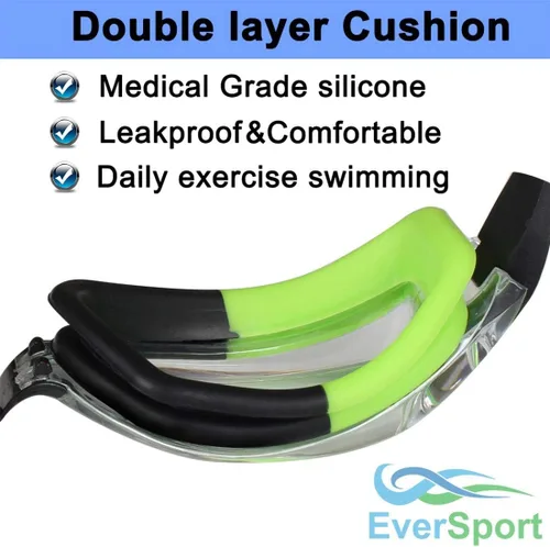 Miniatura 6 de EverSport Gafas de natación para niños, paquete de 2 gafas de natación para niños y adolescentes, gafas de natación antivaho anti-UV para jóvenes