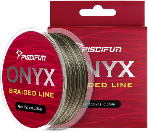 Miniatura 11 de Piscifun Línea de Pesca Trenzada Onyx, Superlínea Trenzada Resistente a la Abrasión, Cero Estiramiento Súper Fuerte, Baja Memoria, Líneas de Pesca