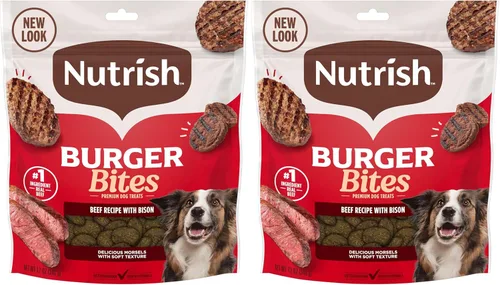 Miniatura 9 de Nutrish Burger Bites Receta de carne de res con bisonte Premium, bolsa de 5 onzas, paquete de 5 (Rachael Ray)