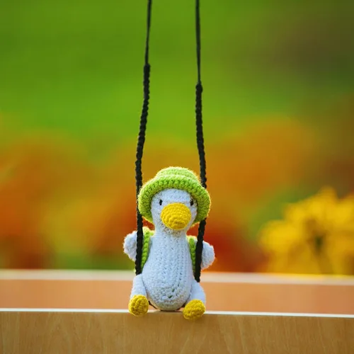 Miniatura 13 de Adorno de conejito gris y zanahoria, accesorios para ventana de visión trasera, colgante hecho a mano para automóvil, decoración de interiores