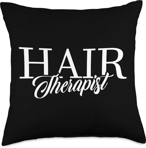 Hair Therapist Hair Salons & Hairdressing Pun Almohada de peluquería cosmetóloga, 18 x 18 pulgadas, multicolor
