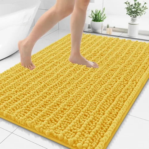 Miniatura 198 de Smiry Alfombras de Baño 24x16 pulgadas, Alfombras de Baño de Chenilla Extra Suaves y Absorbentes, Respaldo de Goma Antideslizante, Lavable a Máquina