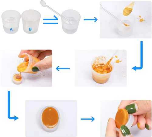 Miniatura 5 de Polvo de mica – Juego de tintes de resina epoxi natural de 4.23 oz – Pigmento de color nacarado para hacer jabón, slime, esmalte de uñas, bomba
