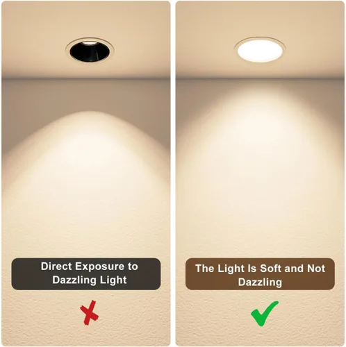 Miniatura 3 de Cabilock Cubierta de luz LED de repuesto para difusor de lámpara de techo, a prueba de deslumbramiento, cubierta de luz de techo, pantallas