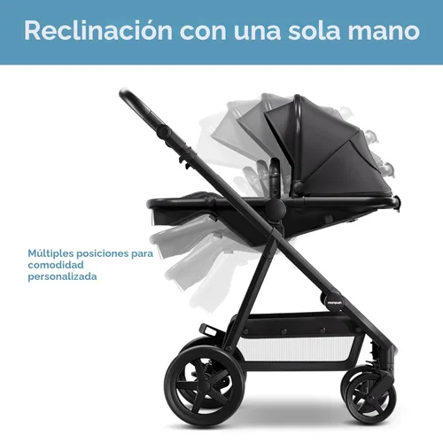 Miniatura 6 de Mompush Cochecito de bebé, convertible 2 en 1 con opción de moisés, compatible con asiento de automóvil infantil, incluye adaptador, cochecito Negro