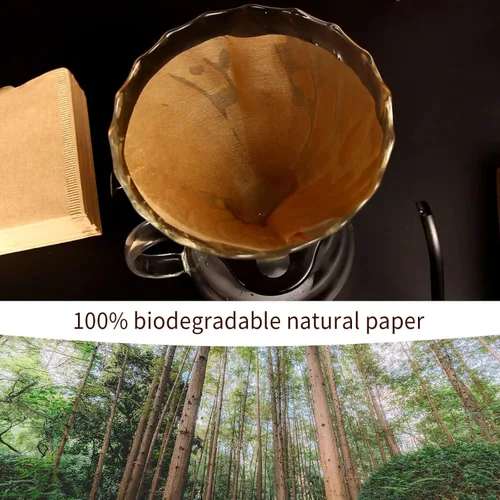 Miniatura 6 de Clinuse Filtros de café en cono #2, 100 unidades sin blanquear tamaño 02, filtros de papel natural desechables de 2 a 4 tazas, 02 filtros de cono